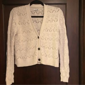 Cream Button-Up Sweater